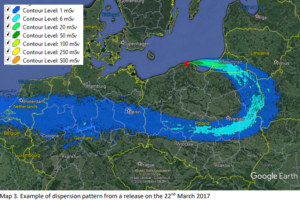 Radioactive cloud from report ordered by German Greens. Photo: Wojciech Jakóbik