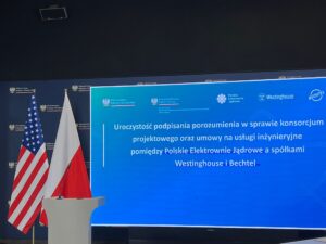 The Bechtel-Westinghouse-PEJ agreement concerning the nuclear power plant in Poland. Picture by Wojciech Jakóbik.