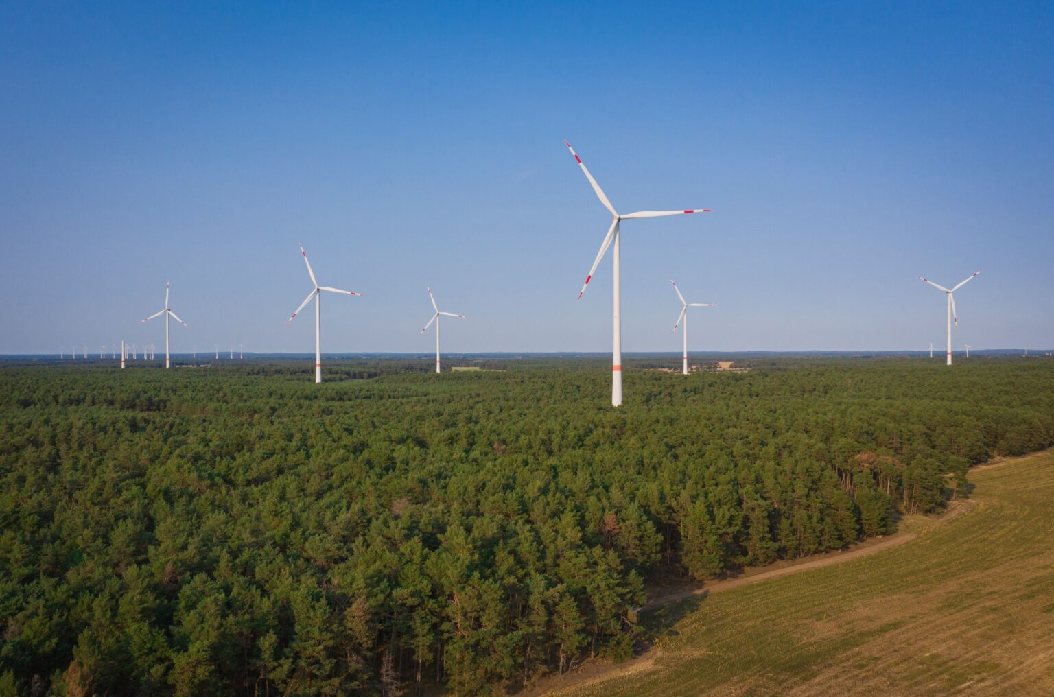 Onshore wind farms. Picture by Enertrag.