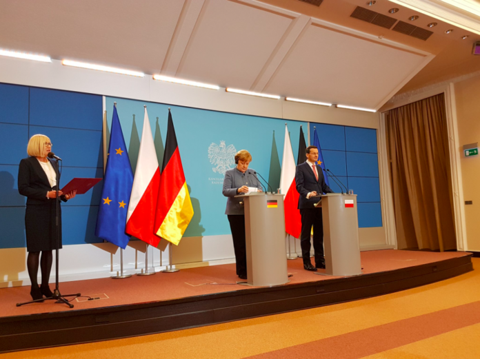 Angela Merkel and Mateusz Morawiecki. Photo: KPRM