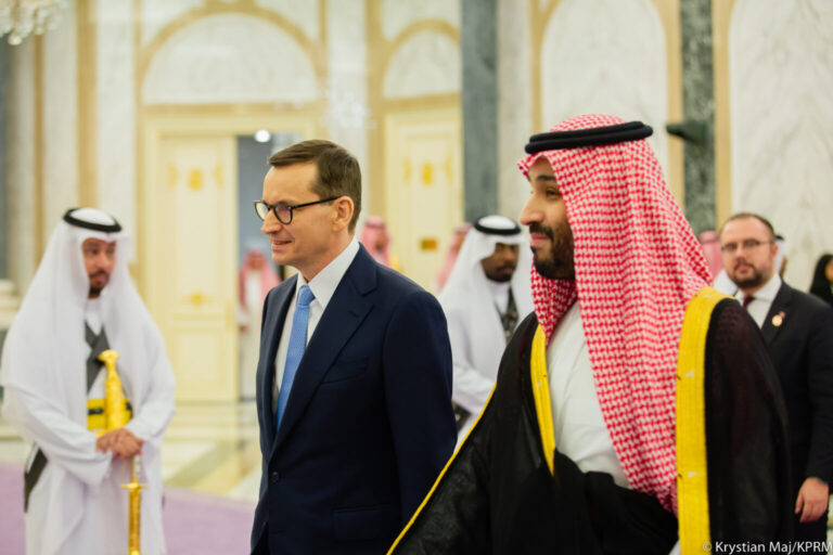 Mateusz Morawiecki and Mohamed bin Salman. Picture by the Prime Minister's Office.