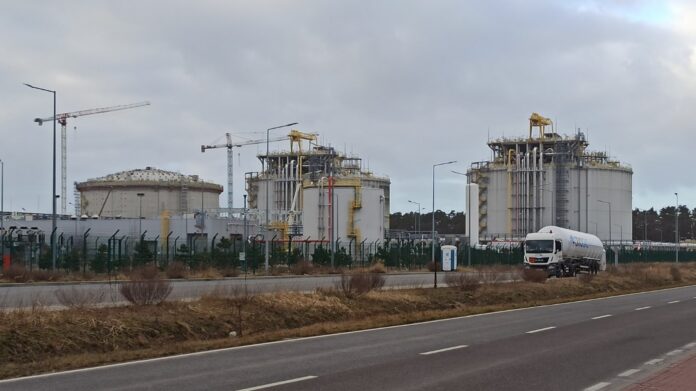 Expansion of the LNG Terminal in Świnoujście. Picture by Daniel Radomski, 21.02.2023