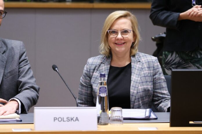 Anna Moskwa in Brussels. Picture by the Ministry of Climate and Environment.