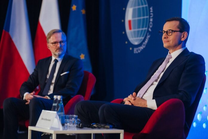 Mateusz Morawiecki and Peter Fiala. Picture by the Prime Minister's Office.