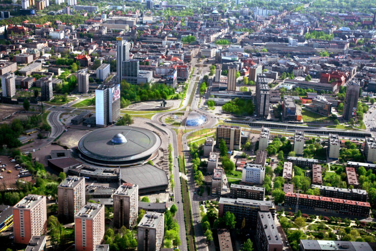 Katowice from a bird's eye view. Source: Wikipedia