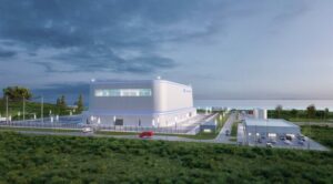 Power plant with BWRX-300 reactors. Visualization by GE Hitachi