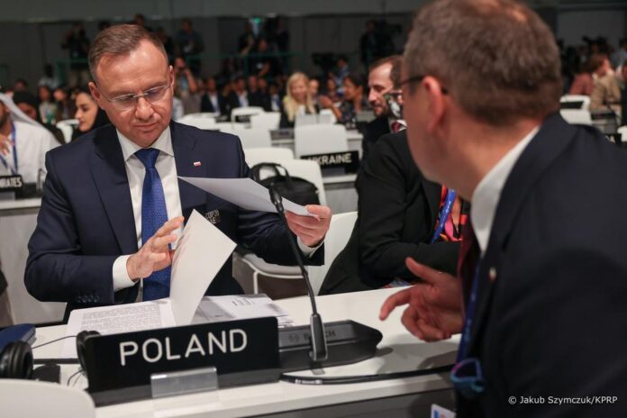 Andrzej Duda at COP28. Picture by the President's Office.