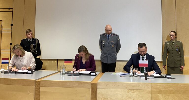 Signing a letter of intent. Source: Ministry of Defence Twitter account